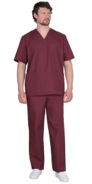 Костюм хирурга универсальный бордовый