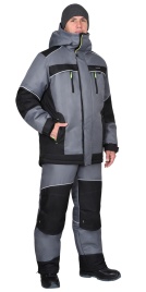 Костюм СИРИУС-АРКТИКА зимний, куртка дл., брюки, средне-серый с черным