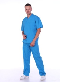 Костюм хирурга Бязь Гост (темно-голубой)