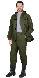 Костюм СИРИУС-ГЕО куртка длинная, брюки (п-но палаточн.) хаки