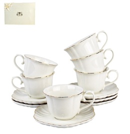 Чайный набор 12 предметов (6 чашек 200 мл+6 блюдец)