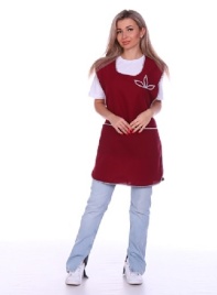 Фартук габардин большой бордо