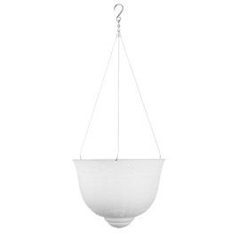 Горшок-кашпо 10,0 л Венеция 330*330*620 мм с подвесом-трос белый