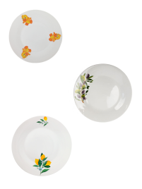 Тарелка мелкая плоская 17,5 см фарфор с рисунком