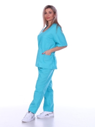 Костюм хирурга женский бирюза фото 2