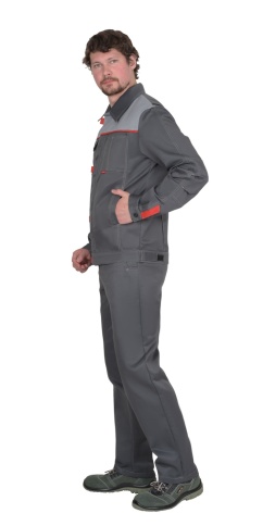 Костюм СИРИУС-ФАВОРИТ куртка, брюки т.серый со св.серым фото 4