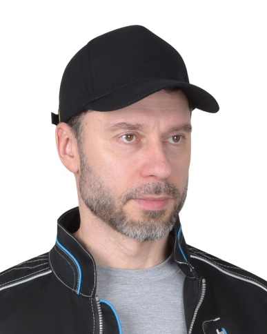 Кепка-бейсболка чёрная фото 1