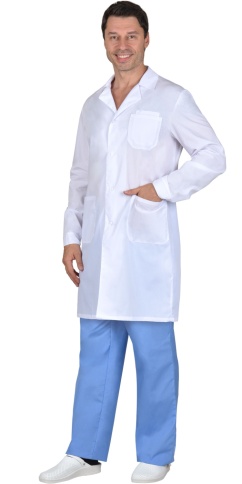 Халат СИРИУС-ГЛАВВРАЧ мужской белый фото 1