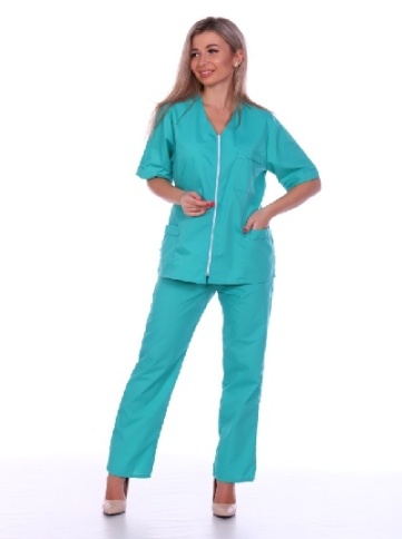 Костюм медицинский Ксения (бирюза) фото 1