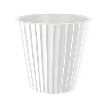 Горшок цв InGreen Sand 10,5 л d280 мм, c дренажной вставкой белый фото 1