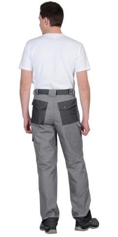 Костюм СИРИУС-ВЕСТ-ВОРК куртка, брюки ср. серый с т.серым пл. 275 г/кв.м фото 4