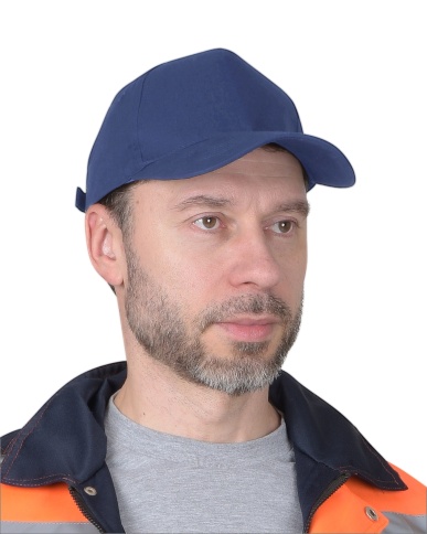 Кепка-бейсболка синяя фото 1