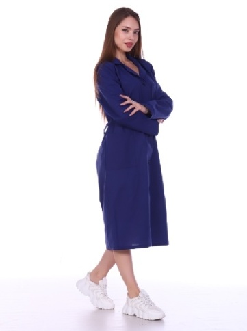 Халат рабочий женский ИТР грета (темно-синий) фото 2