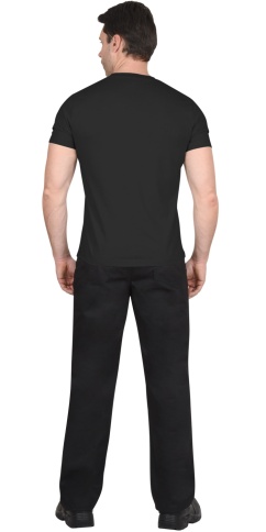 Футболка чёрная 160г/м2 фото 2