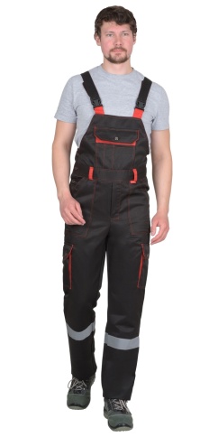 Костюм СИРИУС-ТИТАН куртка, п/к черный с красным с СОП фото 3