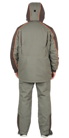Костюм СИРИУС-КОБАЛЬТ куртка, брюки оливковый с темно-коричневым фото 2