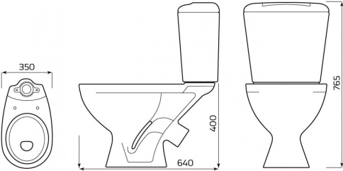 Унитаз-компакт Оптима Стандарт кнопка (Лобня) фото 2