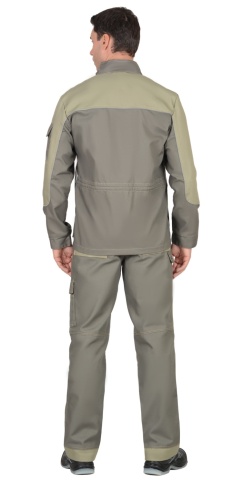 Куртка СИРИУС-ВЕСТ-ВОРК т.оливковый со св.оливковым пл. 275 г/кв.м фото 2