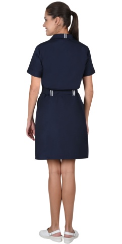 Халат СИРИУС-ВИКТОРИЯ женский темно-синий фото 2