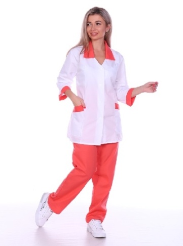 Костюм медицинский Ева (коралл) фото 1