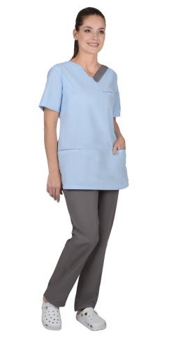 Костюм СИРИУС-КЭТРИН женский голубой с темно-серым фото 1