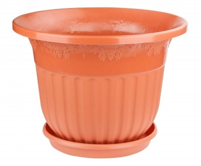 Горшок-кашпо 40,0 л Лозанна (500*500*370 мм) с поддоном коричневый фото 1