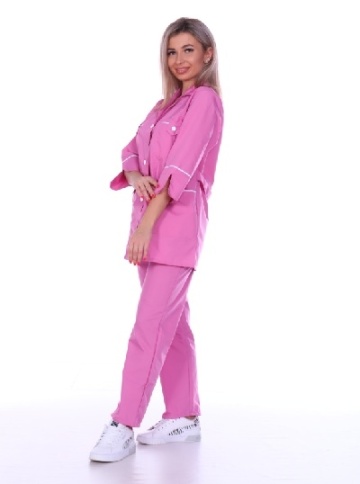 Костюм медицинский Диана (розовый) фото 2