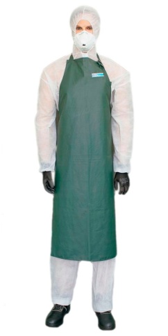 Фартук Chemical WPL оливковый, размер 120х97 см, ткань с ПВХ покрытием пл.480 гр/кв.м. фото 1