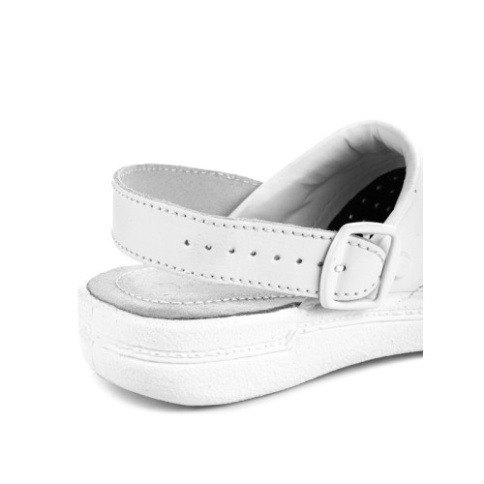 Сабо белые женские кожаные фото 2