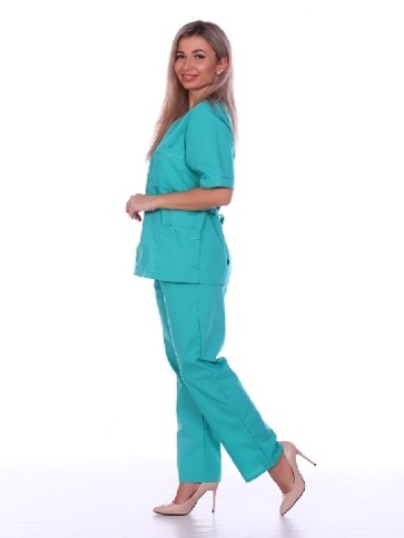 Костюм медицинский Ксения (бирюза) фото 2