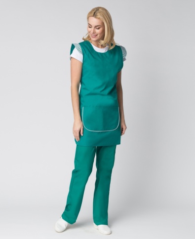 Фартук-сарафан Надежда (тк.ТиСи), зеленый фото 1