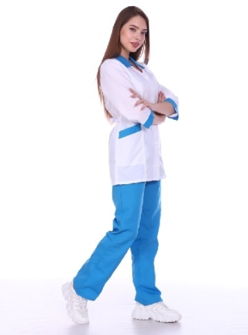 Костюм медицинский Ева (голубой) фото 2
