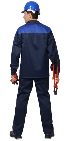 Костюм СИРИУС-АСПЕКТ/СТАНДАРТ куртка, брюки т.синий с васильковым фото 2