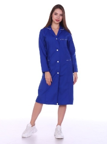Халат тиси длинный гладкокрашеный (василек) фото 1