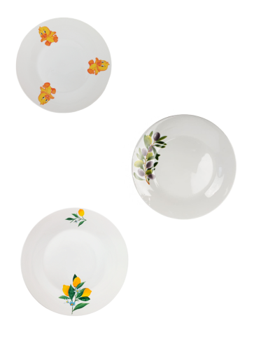 Тарелка мелкая плоская 17,5 см фарфор с рисунком фото 1