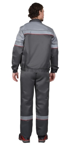 Костюм СИРИУС-ЛЕГИОНЕР куртка кор., п/к темно-серый со светло-серым и СОП фото 2