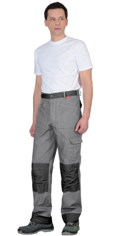 Костюм СИРИУС-ВЕСТ-ВОРК куртка, брюки ср. серый с т.серым пл. 275 г/кв.м фото 3