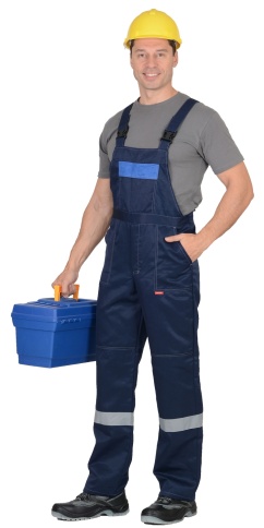 Костюм СИРИУС-ЛЕГИОНЕР куртка, п/к т.синий с васильковым СОП 50 мм фото 3